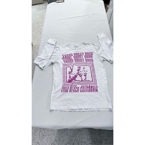 Snoop Doggy Dogg Long Beach California Long Sleeve T-Shirt White Pink Size Small